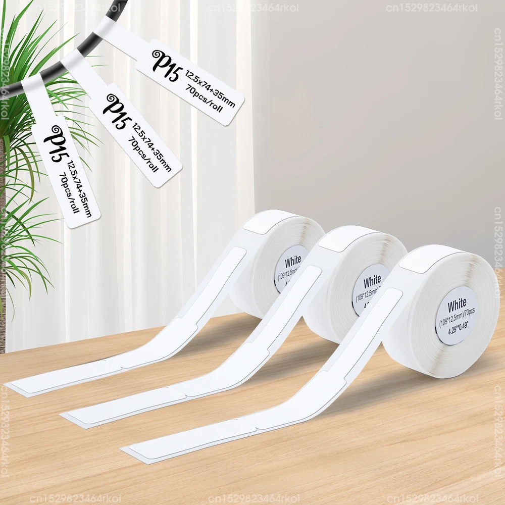 P15 Portable Mini Thermal Label Printer – Wireless Bluetooth Sticker Maker, DIY Barcode & Labeling Machine (No Ink, 3PK Labels)