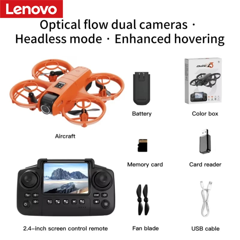 Lenovo GPS 8K HD Camera Drone | Screen Remote Control, Obstacle Avoidance, Multi-Battery Aerial Quadcopter with Ultra-Long Flight Time