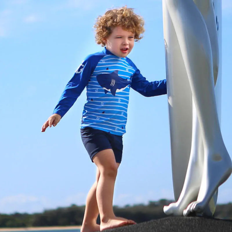 2025 Kids Sun Protective Long Sleeve Swimsuit Boys Girls Bathing Suit