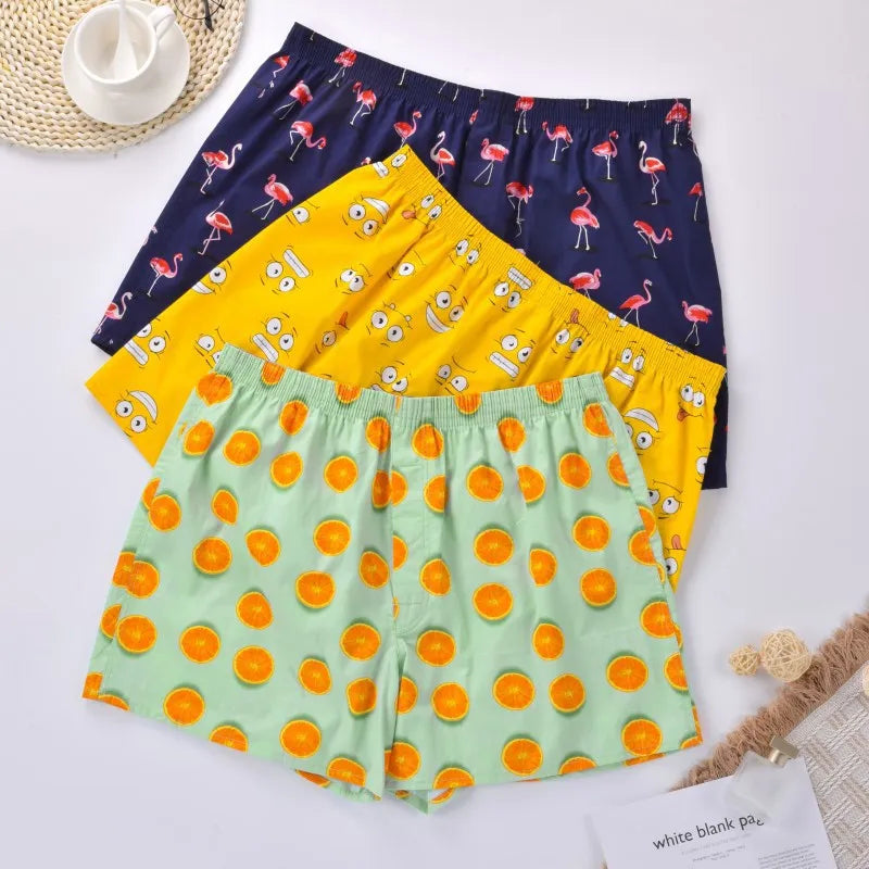 1PC Men's Boxer Briefs | 100% Cotton Soft Stretch Underwear | Comfortable Loose Home Aloe Shorts