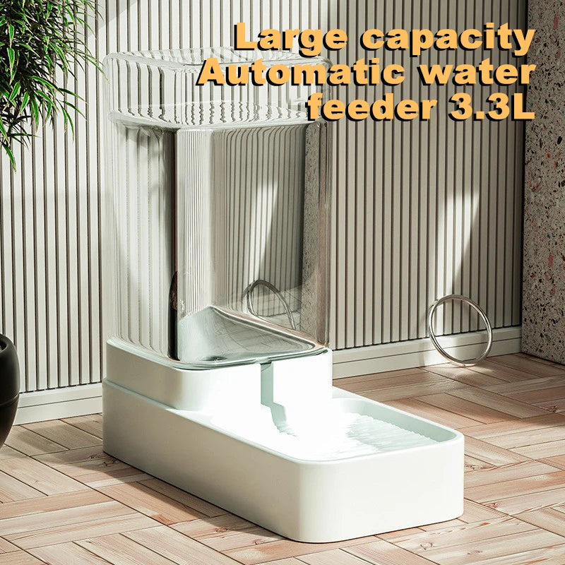 وحدة تغذية القطط الأوتوماتيكية وموزع المياه - حاوية تخزين طعام الجاذبية للقطط والكلاب