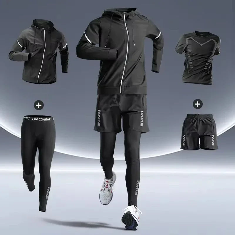 Men's Sports Suit – Quick-Dry Fitness & Running Training Clothes for Gym, Cycling & Outdoor Workouts