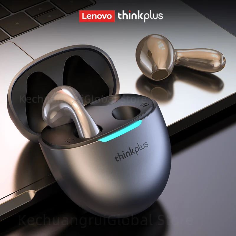 2025 Lenovo LP48 TWS Earphones | Bluetooth 5.4 Wireless Half In-Ear Headset with Noise Reduction for iPhone & Huawei