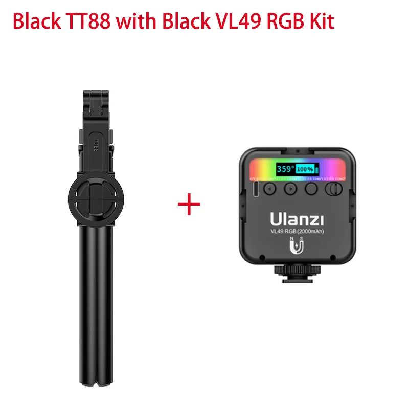 Ulanzi TT88 Overhead Selfie Stick Tripod – 1.44M Phone Tripod with Remote