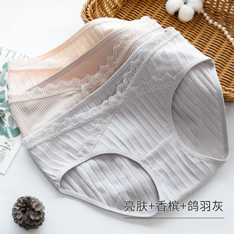 3PCS Cotton Maternity Low Waist U-Shaped Panties Women's Pregnancy Underwear M-XXL