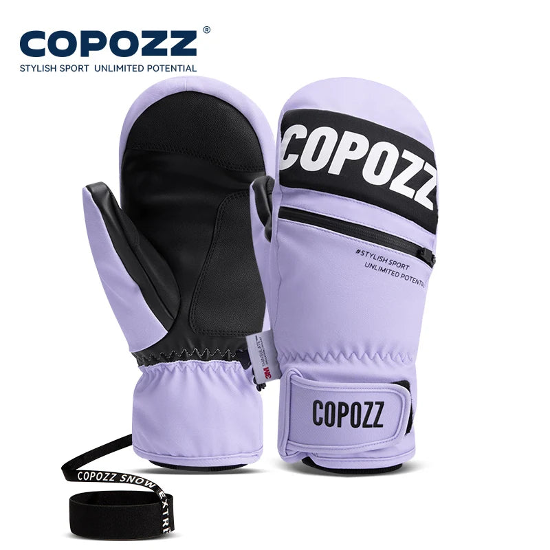 COPOZZ 3M Thinsulate Snowboard Ski Gloves – Thick Windproof Thermal Winter Mittens for Adults & Teenagers, Snowmobile Sports