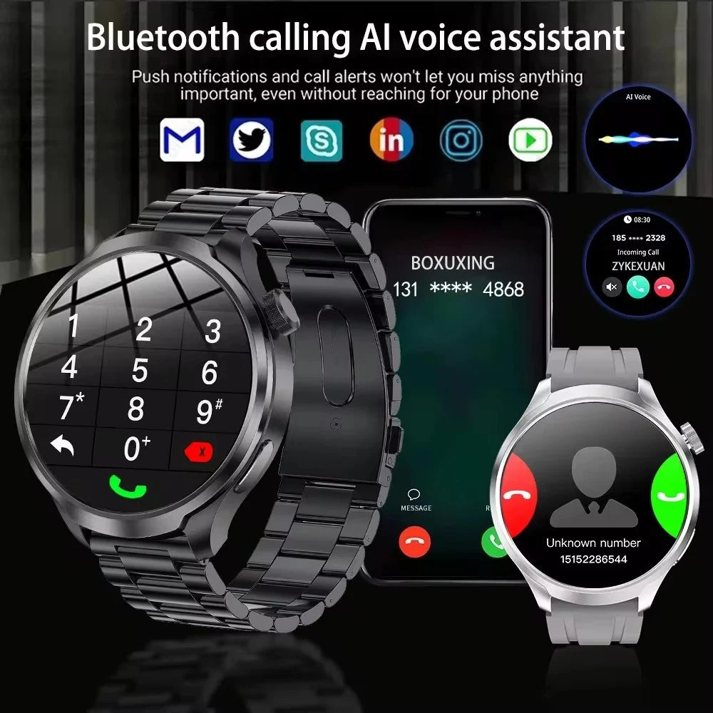 1.85” AMOLED HD Smart Watch – GPS, Compass, NFC, Waterproof, Health Monitor & Bluetooth Call