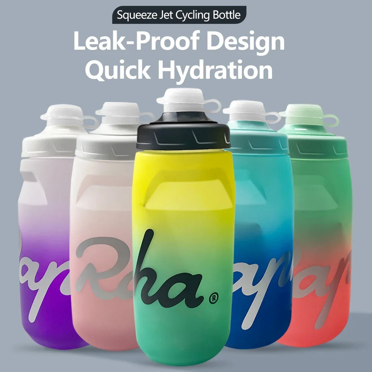 زجاجة مياه رافا لركوب الدراجات - زجاجة رياضية خفيفة الوزن مقاومة للتسرب وقابلة للضغط 620 مل/750 مل