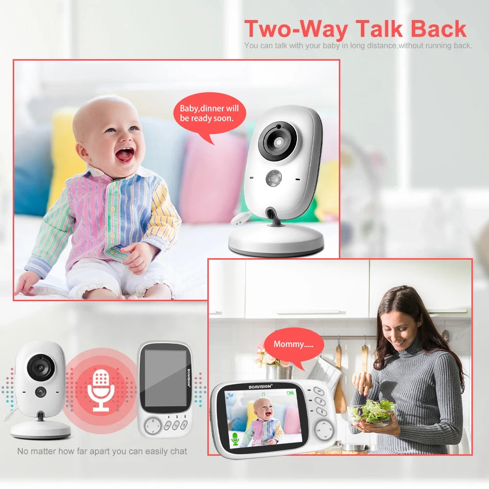 VB603 Video Baby Monitor – 2.4G Wireless with 3.2-Inch LCD Screen, Two-Way Audio Talk, Night Vision & Security Camera Babysitter