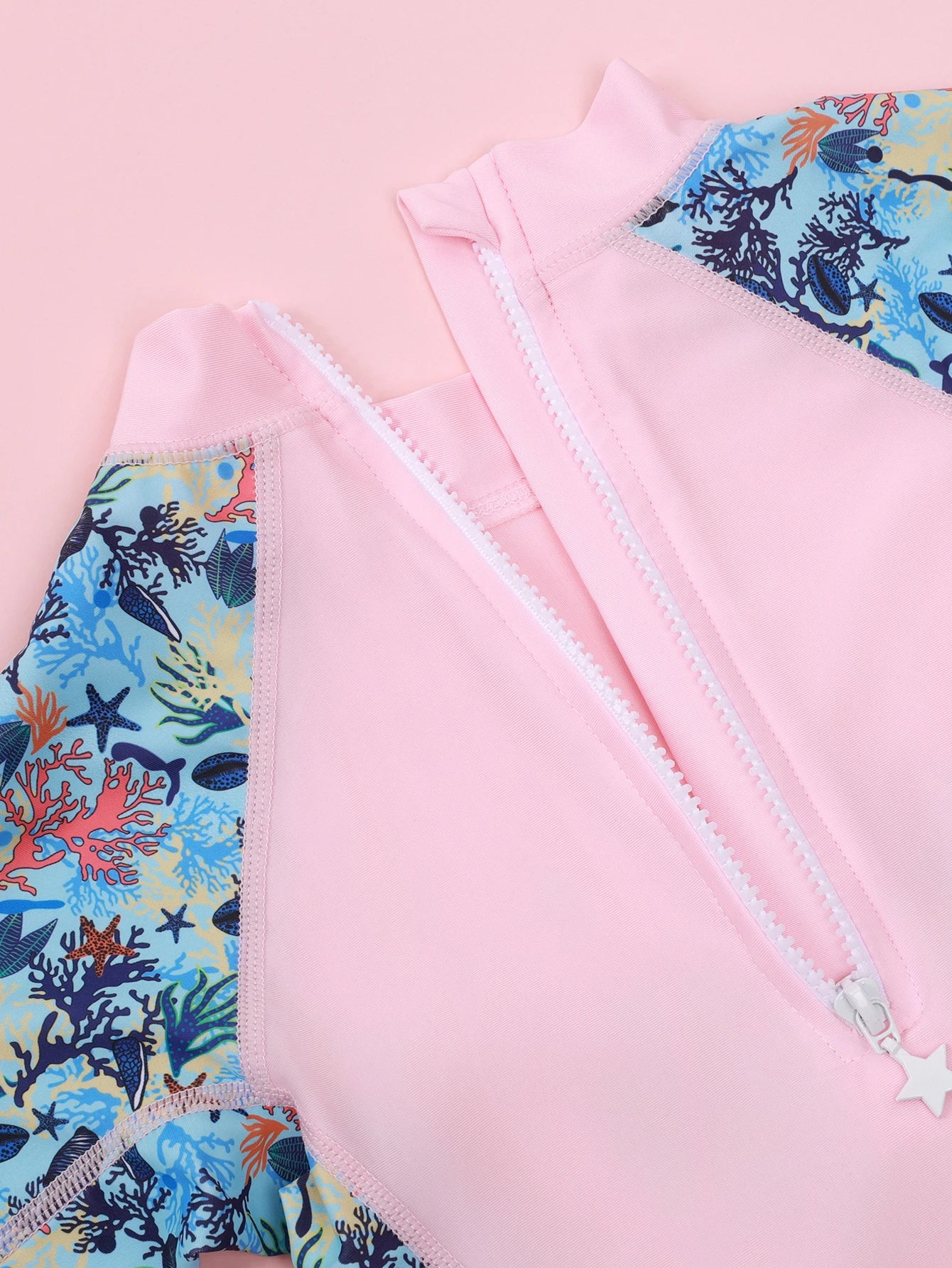 Girls UV Protective Long Sleeve Swimsuit 2-12 Years Children Swimwear Sport