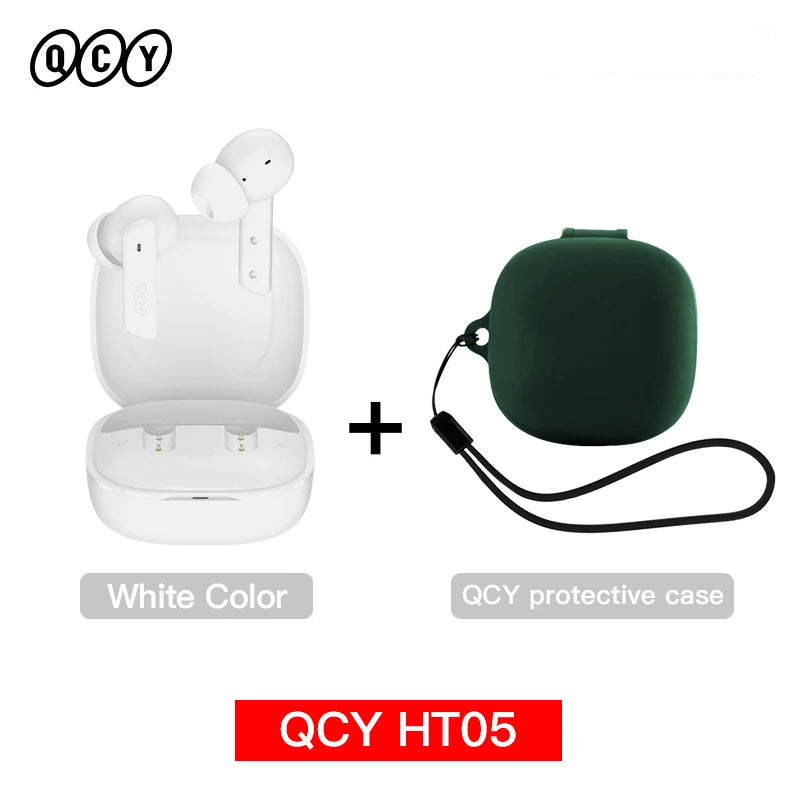 QCY HT05 ANC Wireless Earbuds – 40dB Noise Cancelling Bluetooth 5.2 TWS
