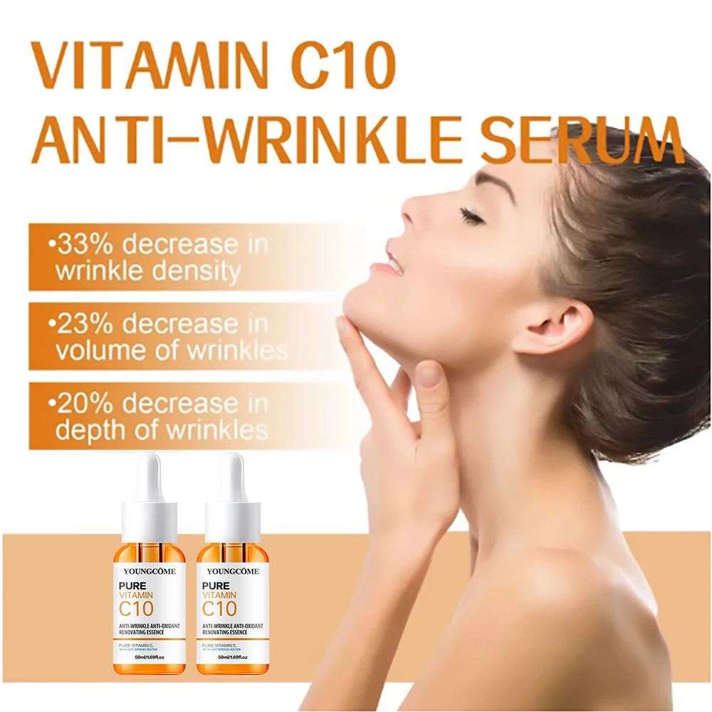 Vitamin C Facial Essence – Brightening Serum with Hyaluronic Acid for Moisturizing, Fine Line Repair & Dull Skin Care
