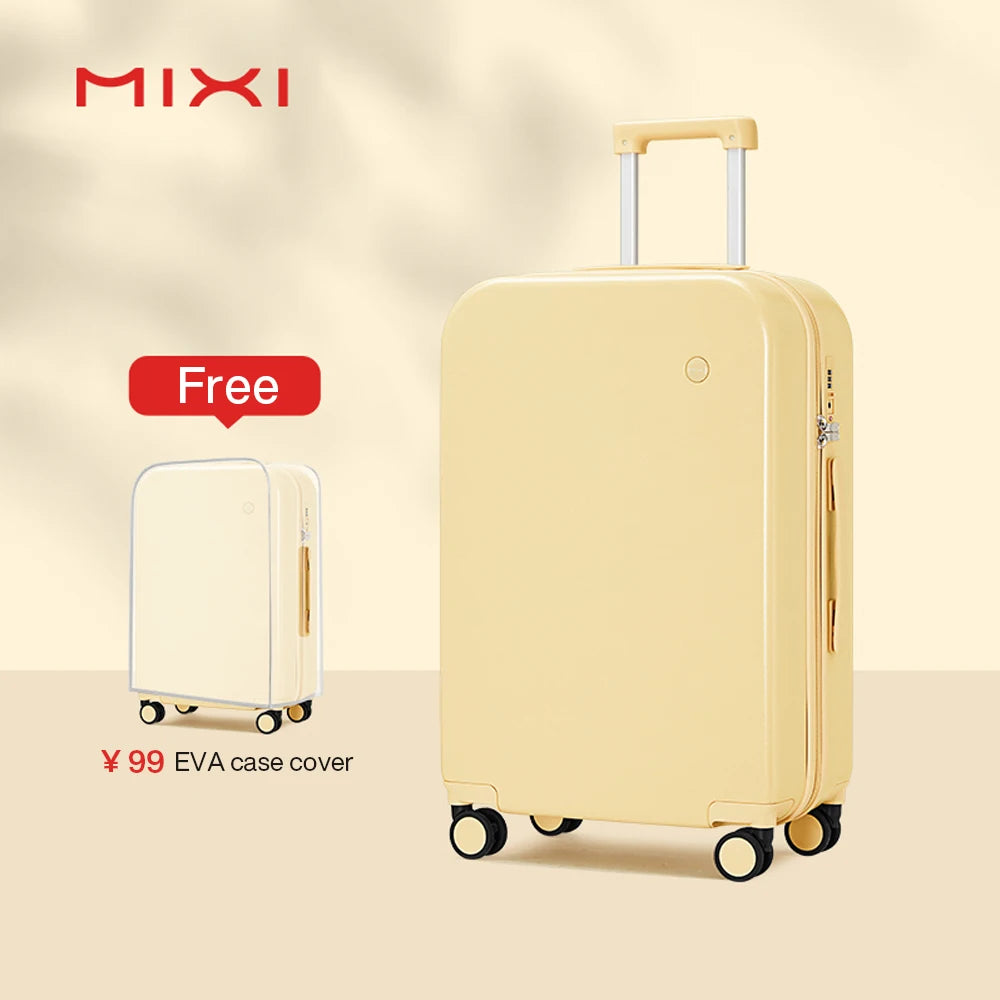 Mixi Puristic Design Travel Luggage | Hardside Rolling Suitcase Trolley for Men & Women | 16/20/22/24/26/28 Inch