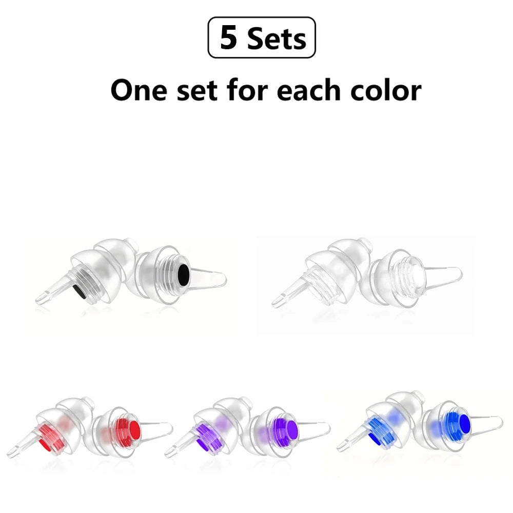 سدادات أذن HUAK عالية الدقة - سدادات أذن قابلة لإعادة الاستخدام ومانعة للضوضاء للحفلات الموسيقية والموسيقيين والدراجات النارية والمهرجانات