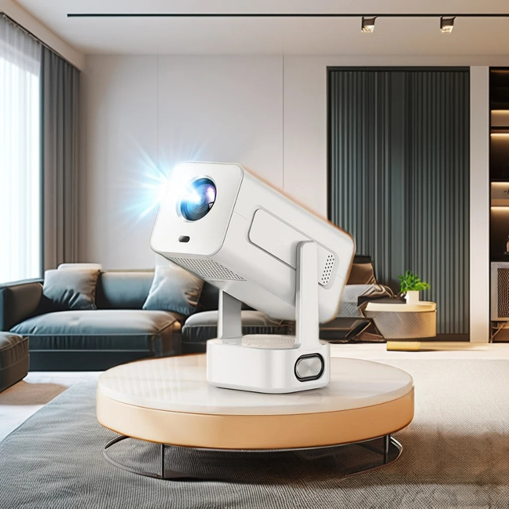 جهاز عرض ذكي JUNUO C360 - أندرويد 13، بدقة 1080 بكسل، 280 لومن ANSI، معالج Amlogic T950S، صوت بلوتوث منفصل، شاشة LCD مقاس 2.69 بوصة