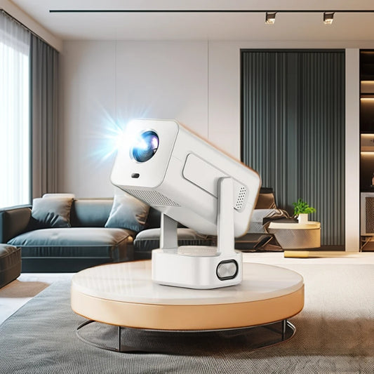 جهاز عرض ذكي JUNUO C360 - أندرويد 13، بدقة 1080 بكسل، 280 لومن ANSI، معالج Amlogic T950S، صوت بلوتوث منفصل، شاشة LCD مقاس 2.69 بوصة