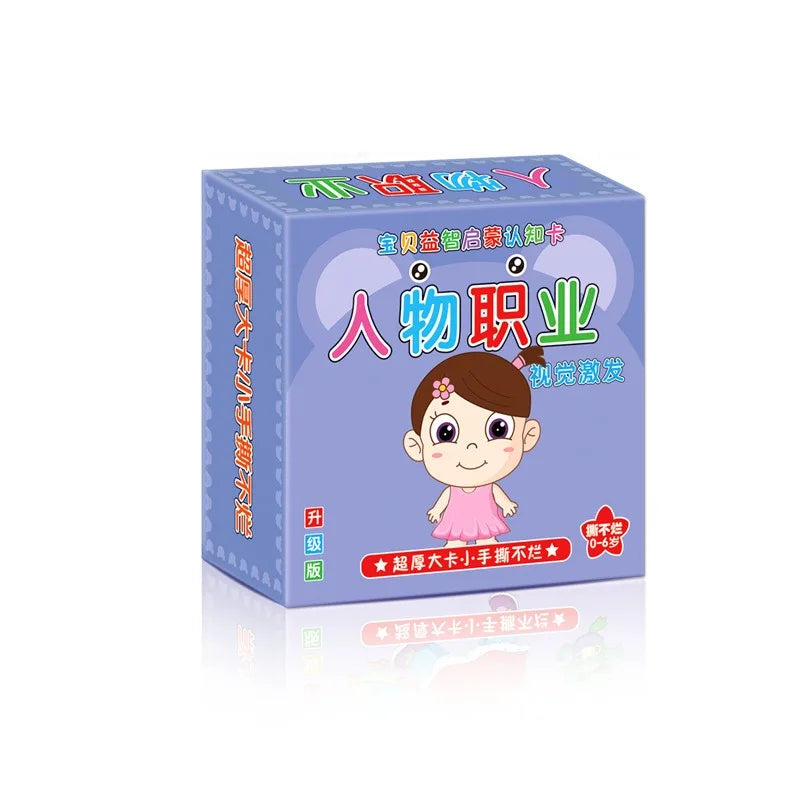 90-Page Animal & Fruits Numbers Cognitive Cards – Early Education & Literacy Learning Book for Kids