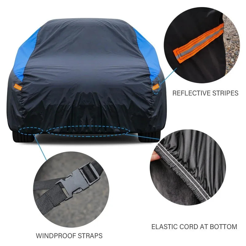 Exterior Car Cover Universal Waterproof Dust proof UV Protection Car Protective Cover for Hatchback Sedan SUV Full Car Covers