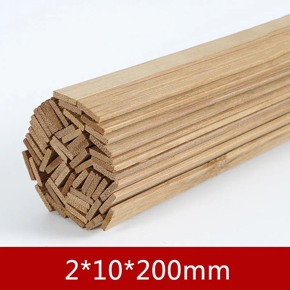 10PCS Bamboo Wood Sticks – DIY Building Model Material for Handmade Crafts, Furniture & Lantern Making