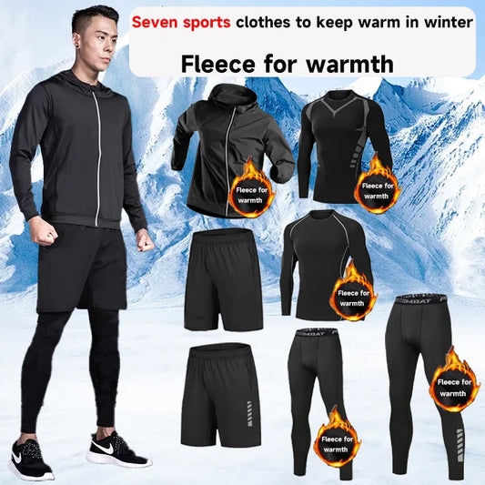 Men's Winter Fitness Set | Warm Compression Sports Underwear – Quick-Dry Running & Training Gear
