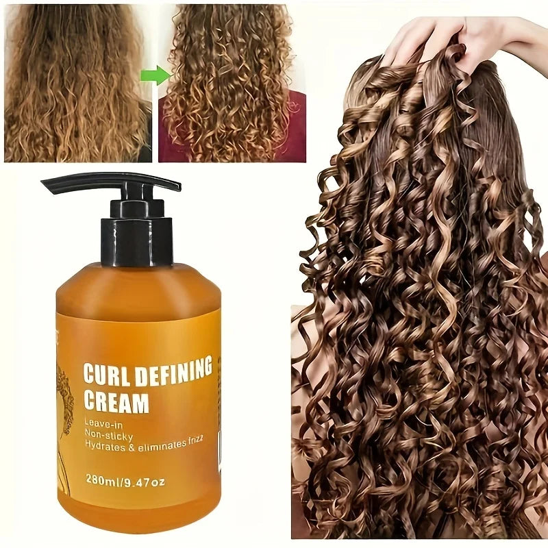 كريم GZE Curl Defining Cream بزيت الأرغان - كريم مرطب ومعالج بعمق للشعر المموج والمجعد