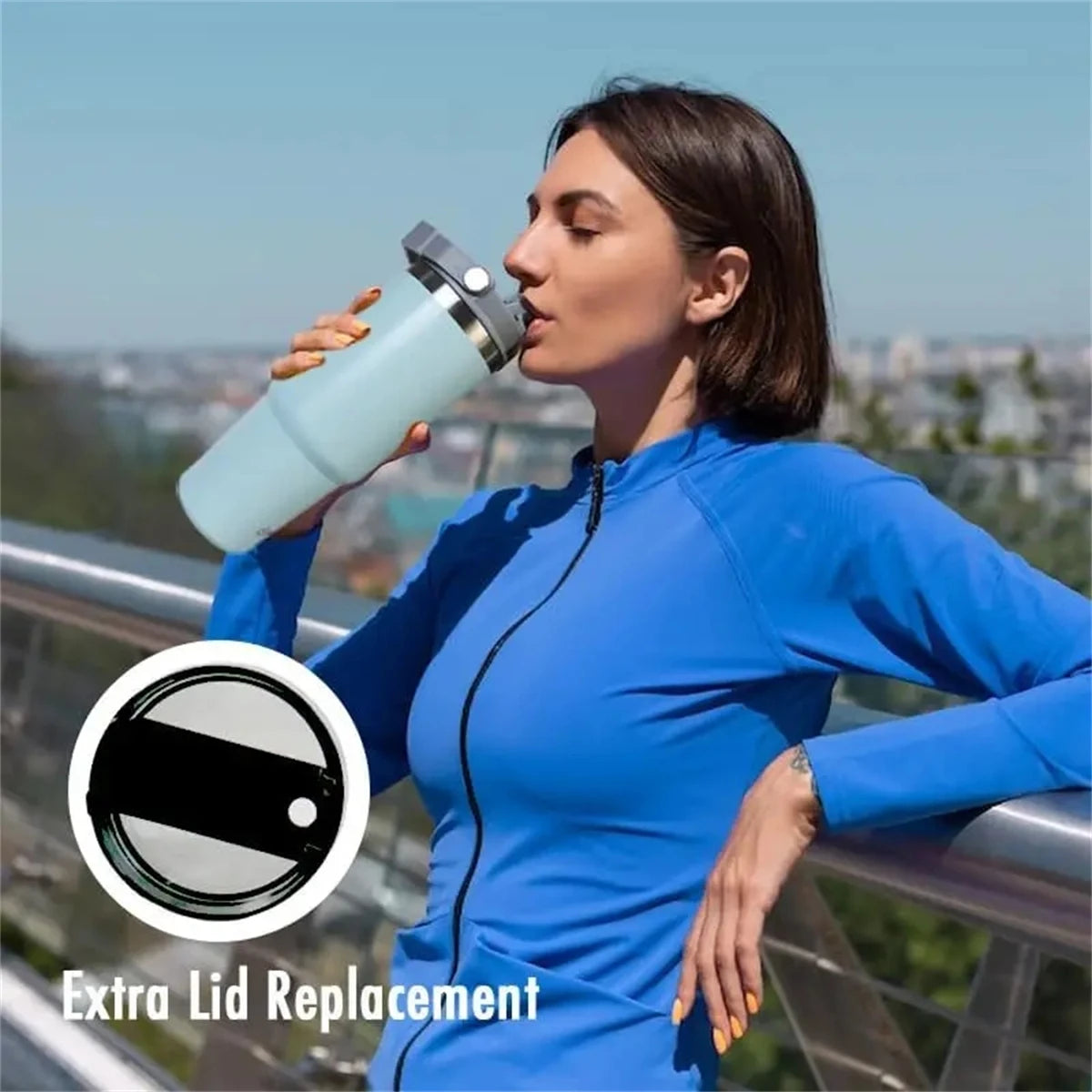 كوب مفرغ من الفولاذ المقاوم للصدأ مع غطاء - زجاجة معزولة محمولة 20/30 أونصة