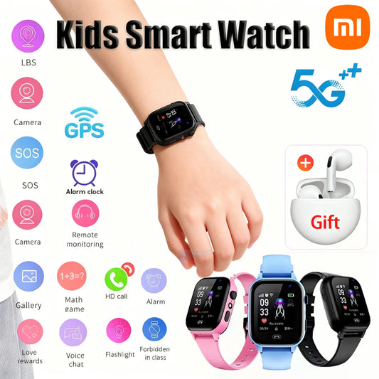 Xiaomi Kids Smart Watch 5G GPS, Video Call, SOS, Camera – Waterproof 2025