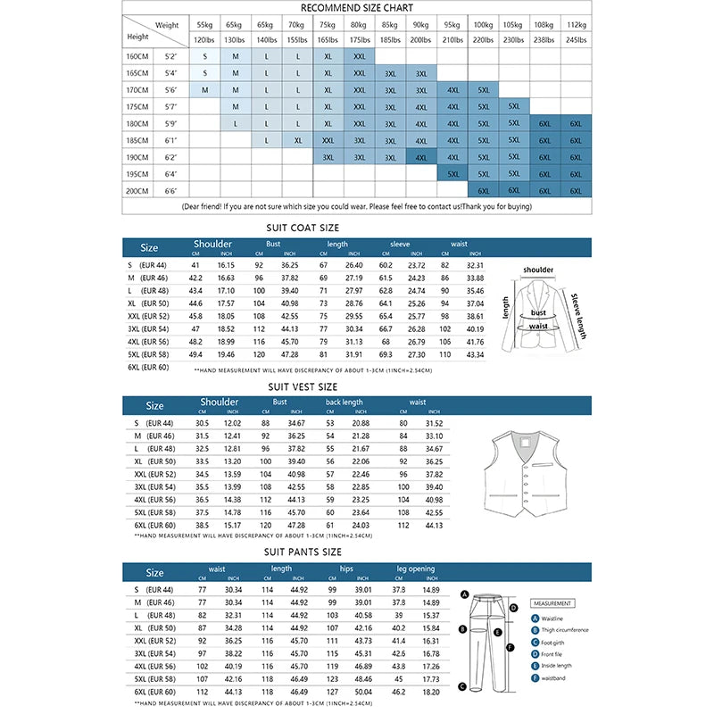 ST Cassy Men's 3-Piece Checkered Suit – Dark Blue Business, Wedding & Formal Outfit