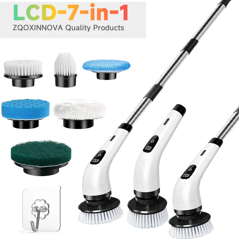 Electric Cordless Spin Scrubber – Multipurpose Household Cleaning Brush
