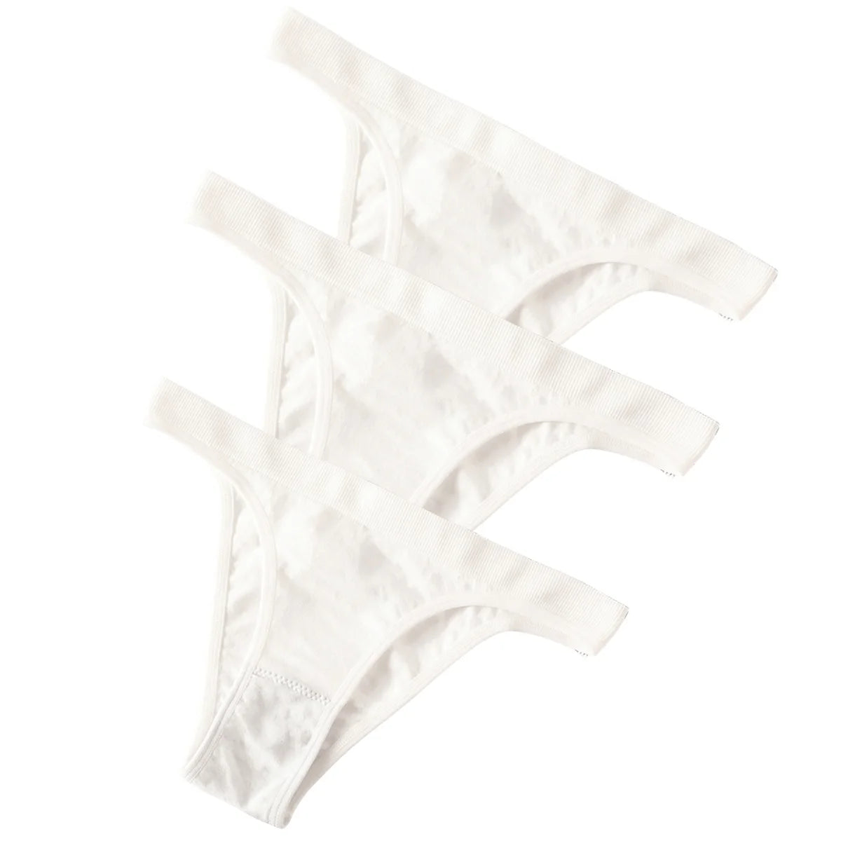 3PCS Set Women's High Rise Brazilian Panties Stretch Seamless Soft Sexy Lingerie