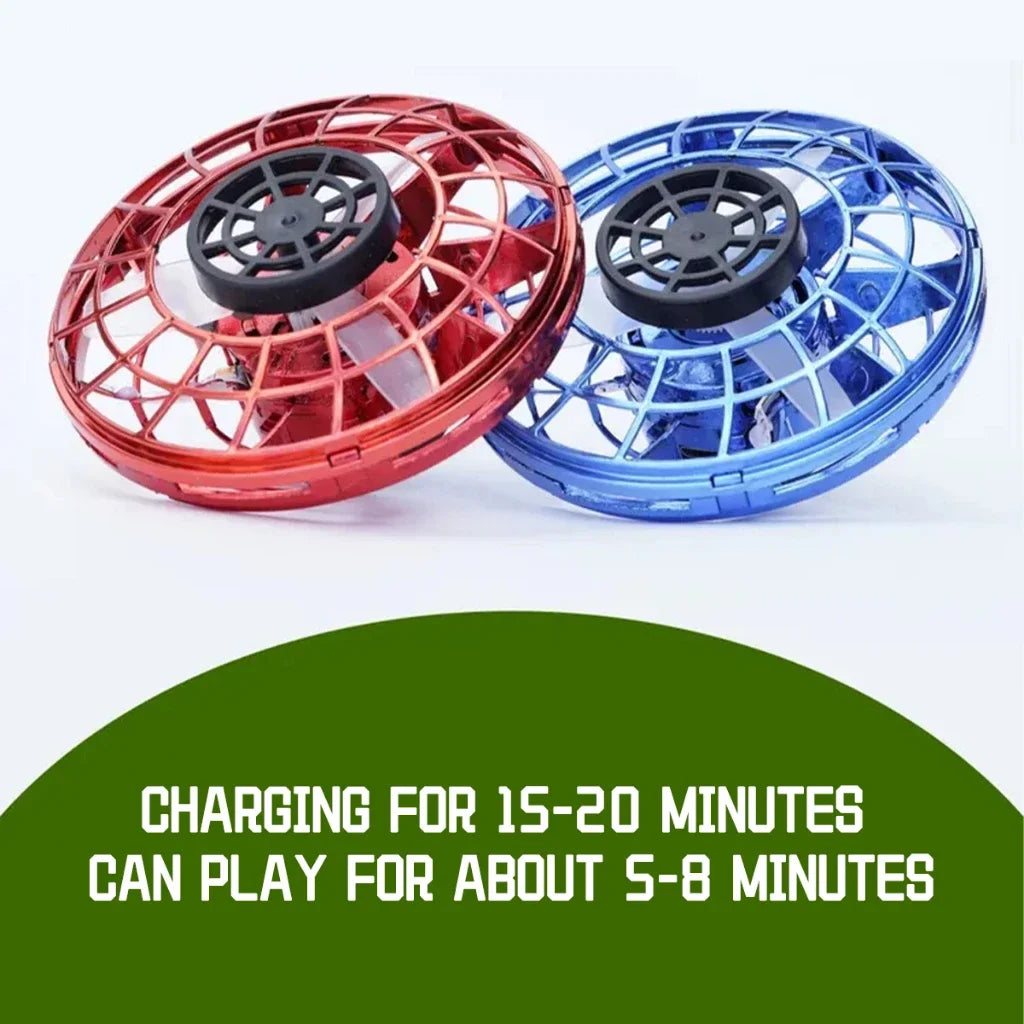 Flying Luminous Gyroscope Spinner – Levitating LED Aircraft Stress Relief Toy Rotating Ball Gadget