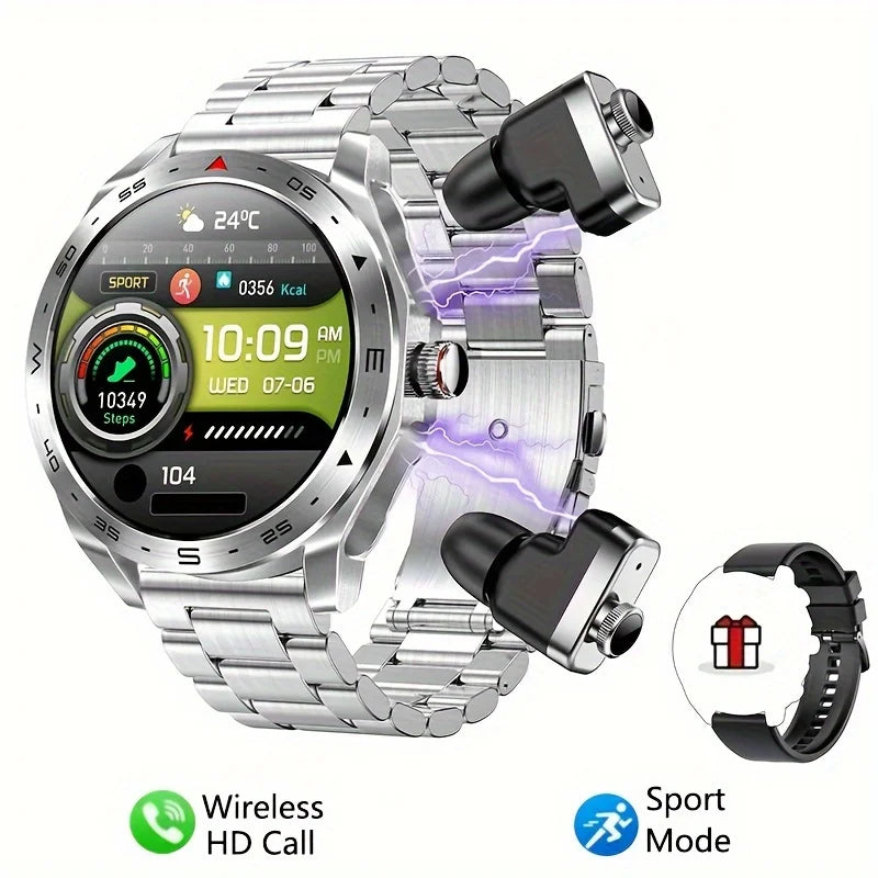 Smart Watch with TWS Earphones – 2-in-1 Bluetooth Call Sports Smartwatch | HIFI 9D Sound for Men & Women