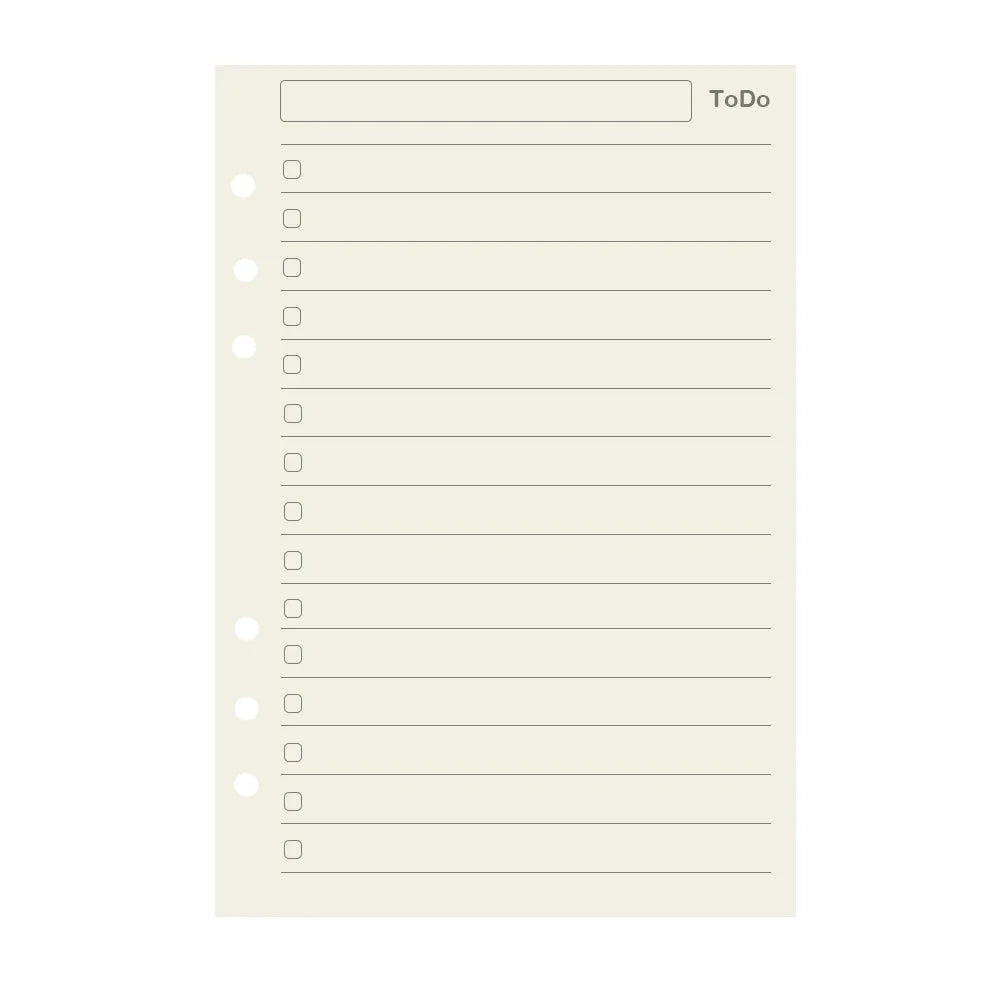 45 Pieces A5 A6 A7 6ring Loose Leaf Notebook Refill Binder Inner Page Budget Weekly Monthly To Do Line Dot Grid Paper Stationery