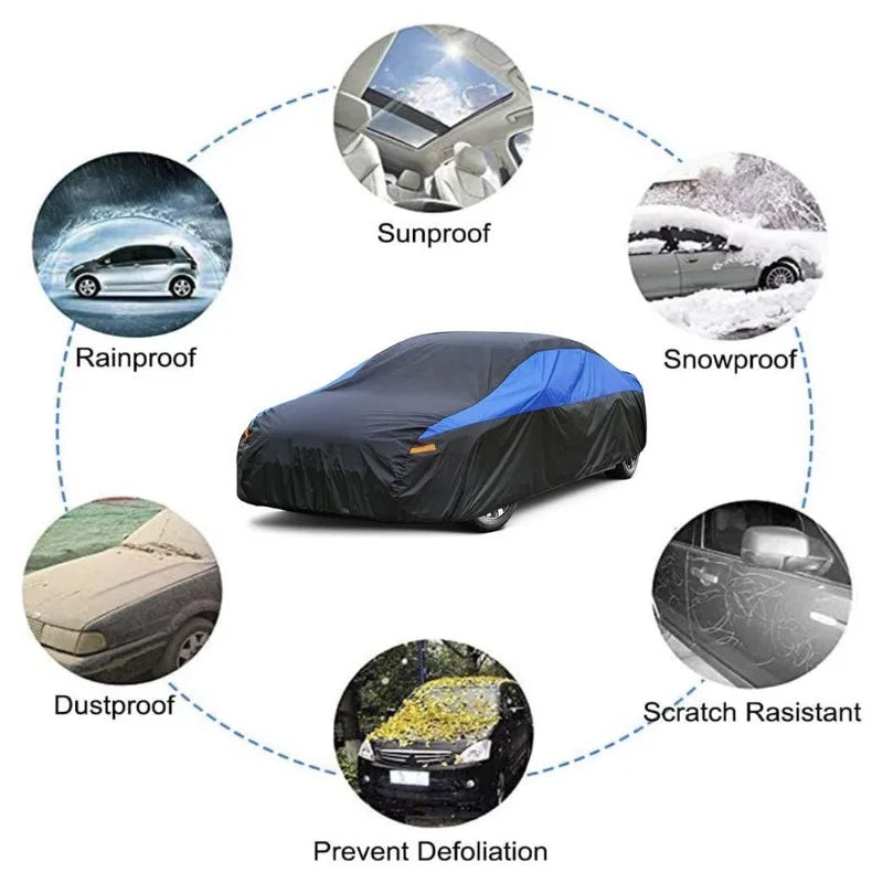 Exterior Car Cover Universal Waterproof Dust proof UV Protection Car Protective Cover for Hatchback Sedan SUV Full Car Covers