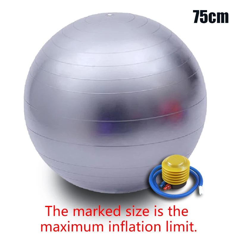 Women's Yoga Fitness Ball | Thickened Anti-Explosion Pilates Ball – 25/55/75cm for Leg & Hip Workouts