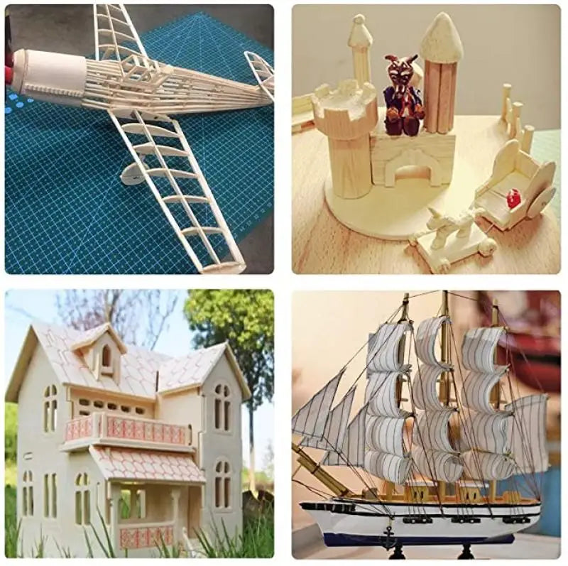 5pcs Balsa Wood Sheets – 100/150/200/300mm Long, 100mm Wide, 1–8mm Thick for DIY Craft Projects