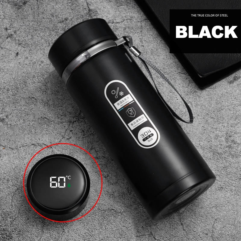 500ml–1L Stainless Steel Thermos Bottle – SUS304 Vacuum Flask with LED Temperature Display