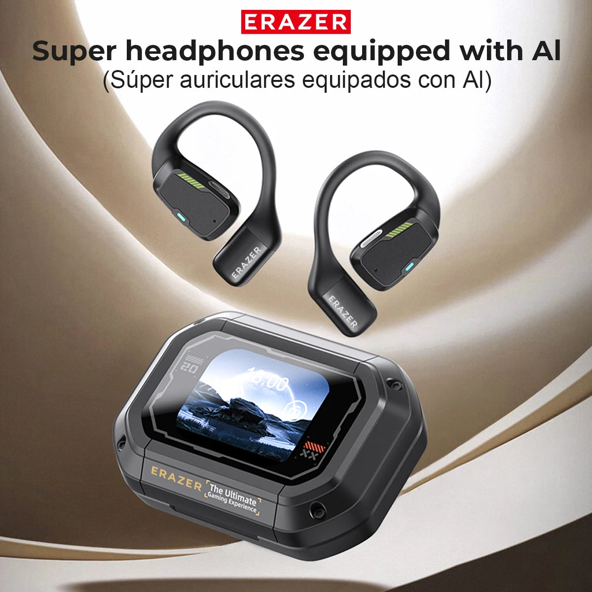 ERAZER XP6 AI Earphones – Bluetooth Wireless Headset with Sleep ASMR, DIY Equalizer App, 16mm Driver for Office & Travel