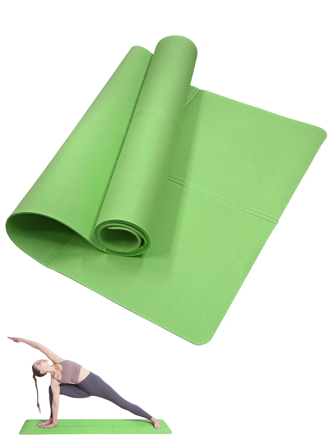Yoga Mat for Women | Non-Slip Pilates & Fitness Pad – 3/4/6mm Thick Exercise Mat for Home Gym
