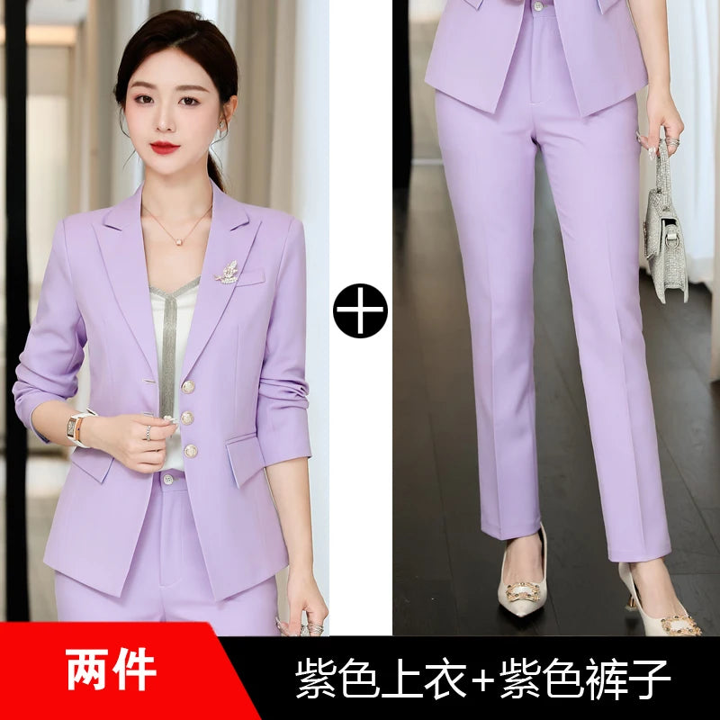 Women’s Professional Pantsuit – Autumn & Winter Fashionable Business Set