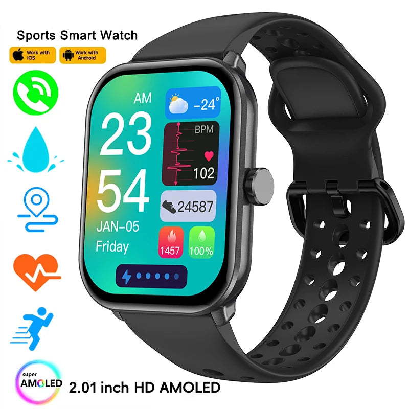 Xiaomi sports smart watch with black band on a white background