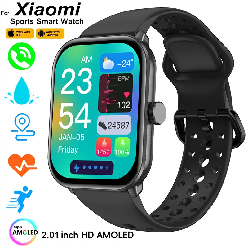 Xiaomi Watch 5 Global Version – AMOLED Screen, Heart Rate, Bluetooth Call, GPS, Waterproof Sports Smart Watch