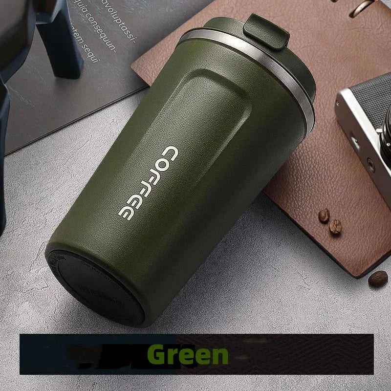 380/510ml Stainless Steel Travel Coffee Mug – Leak-Proof Thermos Bottle for Tea & Coffee – Thermal Insulated Office Cup – Business Style Reusable Tumbler