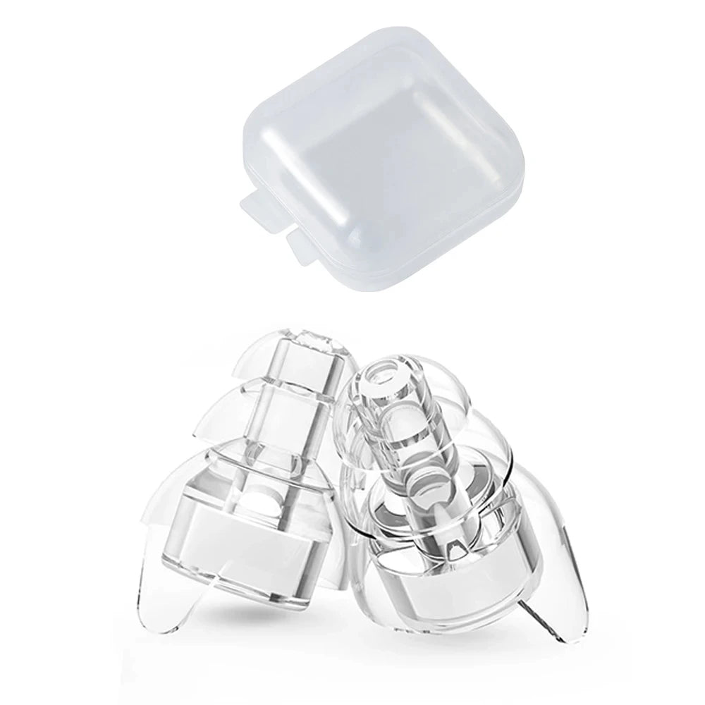 HUAK 20 High Fidelity Silicone Earplugs with Storage Box – Noise Reduction for Concerts, Musicians, Motorcycles & Noise Sensitivity