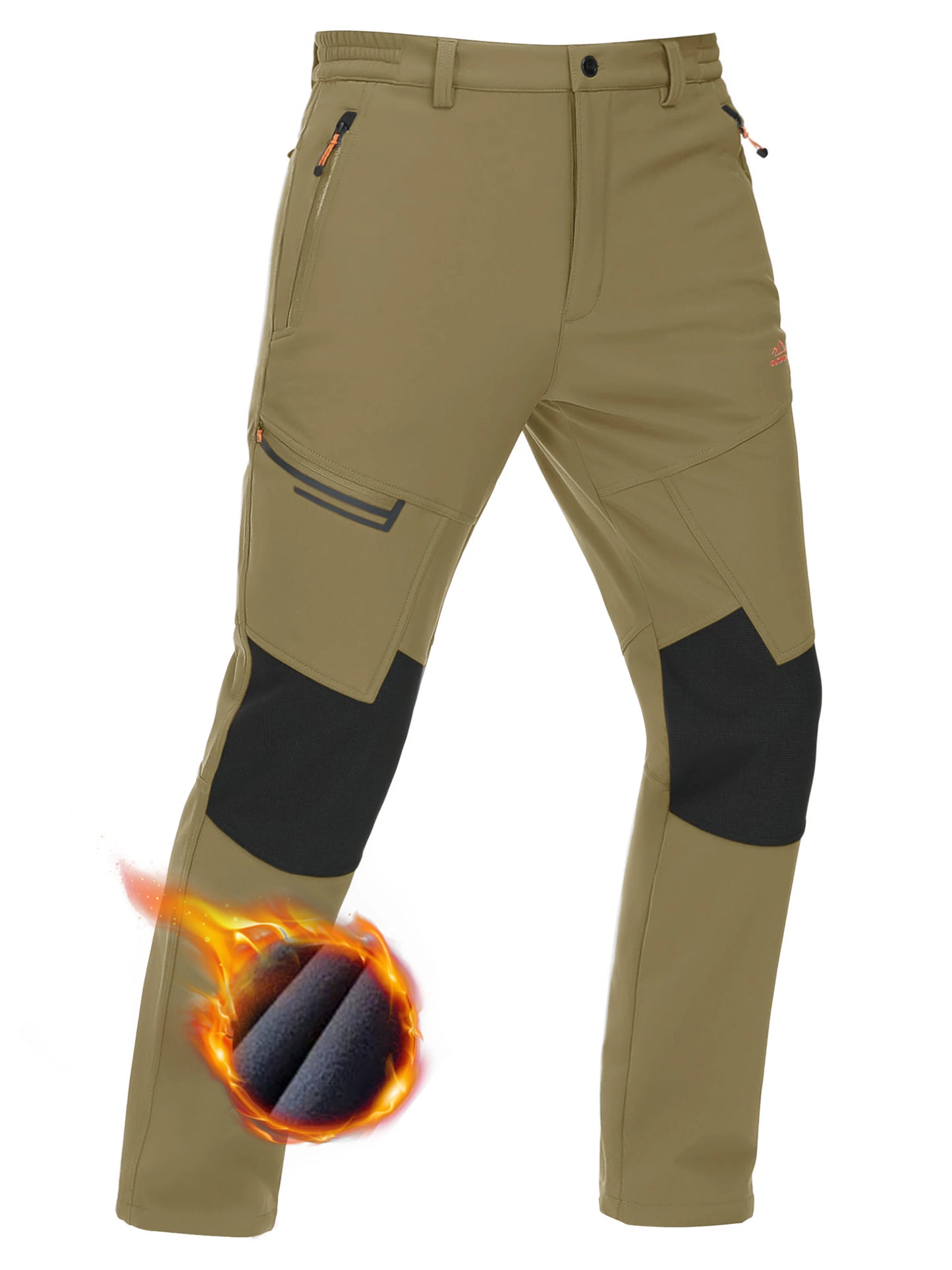 TACVASEN Men’s Thick Fleece Thermal Hiking Pants – Winter Windproof Outdoor Ski & Camping Trousers