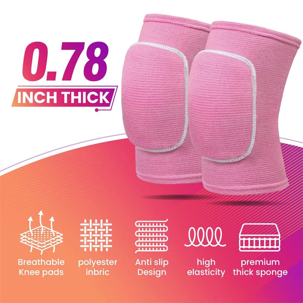Volleyball Knee Pads | Soft Breathable Protective Knees for Men, Women & Kids – Ideal for Dance, Yoga & Sports