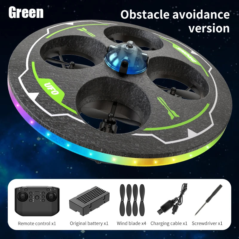 Mini UFO Foam Drone for Kids | Intelligent Obstacle Avoidance RC Helicopter with Camera | Safe Aerial Toy Aircraft for Christmas Gifts