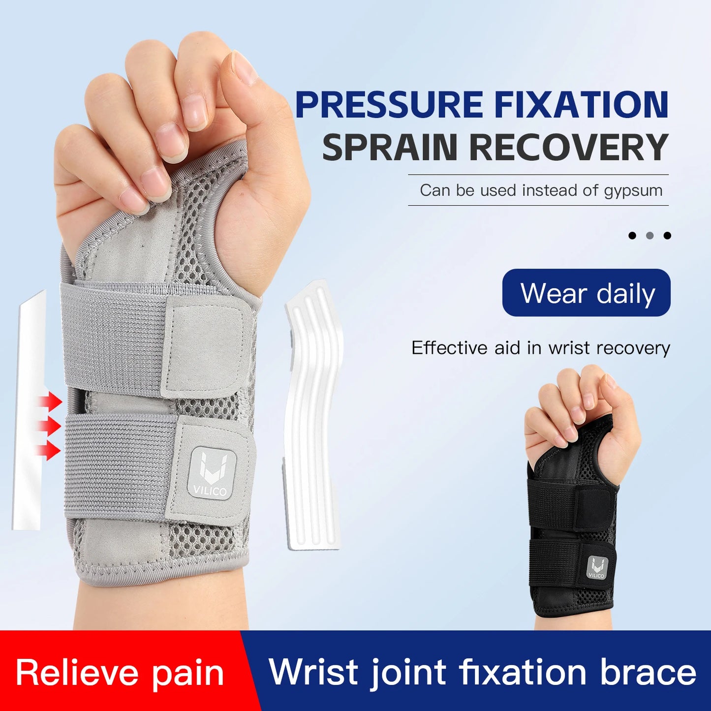 Adjustable Wrist Guard | 1/2 Finger Dual-Strap Support for Joint Pain & Thumb Protection – Thin Tendon Sheath Design