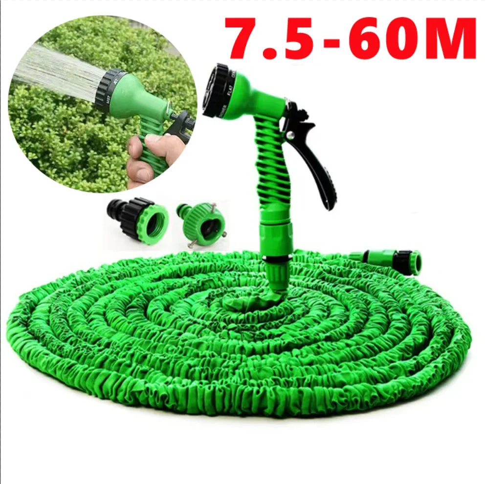 Extendable Garden Hose with High-Pressure Water Gun – 7 Spray Functions for Car Wash, Home & Garden Watering, Multi-Purpose Use