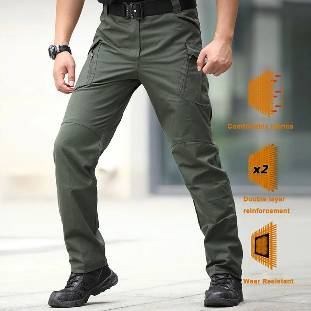 City Tactical Cargohose – Outdoor-Wanderhose mit Tarnmuster, Militär-Jogginghose mit vielen Taschen
